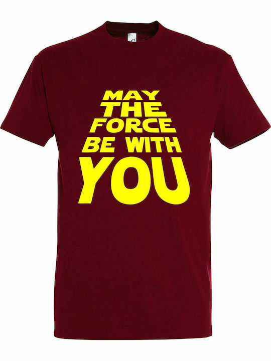 T-shirt Unisex " May The Force Be With You, Star Wars ", Chili