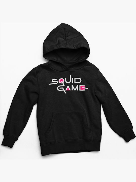 Squid game μαύρο φούτερ με κουκούλα