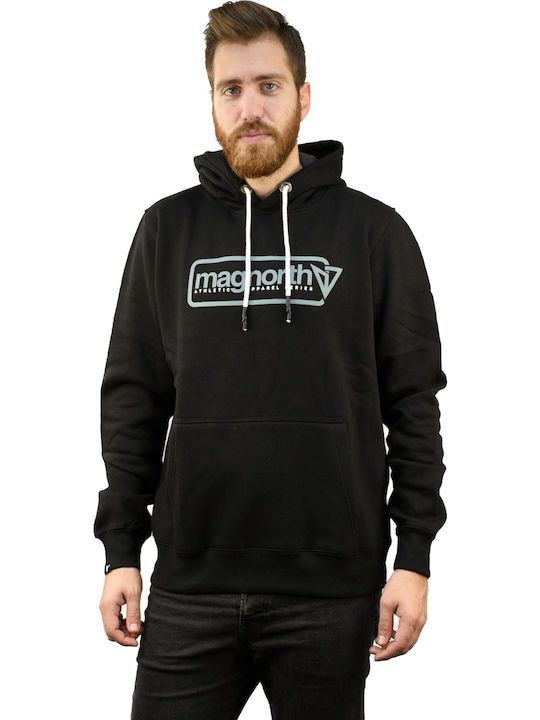 Magnetic North Sweatshirt with Hood Black