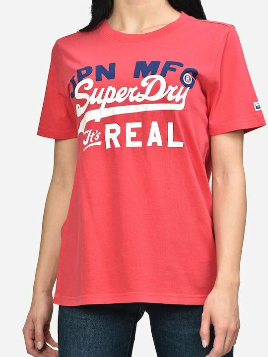 Superdry VINTAGE LOGO Γυναικείο T-shirt Ροζ