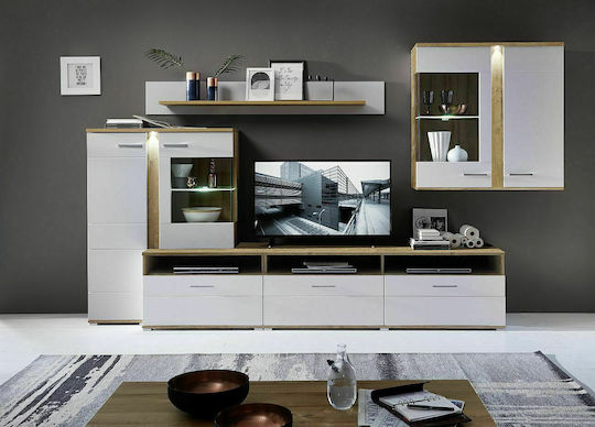 Животно помещение ТВ единица Spurt Natural Golden Craft / Champagne с Витрина Д340xШ54xВ197бр