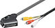 Goobay Καλώδιο Scart male - Composite male 3m Μαύρο 50365