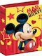 Gim Ντοσιέ cu 2 Inele pentru Hârtie B5 Roșu Mad About Mickey 1buc