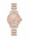 Ted Baker Hannahh Γυναικείο Ρολόι 34mm Χρονογράφος Μπαταρίας με Ροζ Χρυσό Μεταλλικό Μπρασελέ