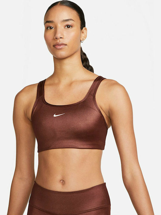 Nike Swoosh Women's Athletic Sports Bra Bronze ...