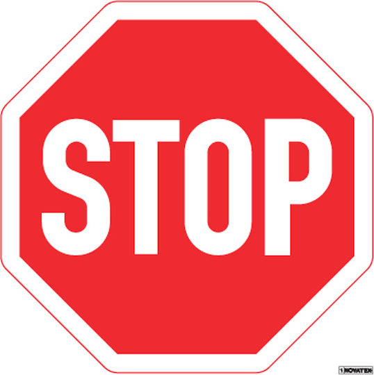 Novatex Πινακίδα Κ.Ο.Κ. 20cm Stop 294709