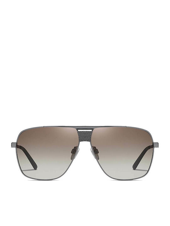 Moscow Mule Мъжки Слънчеви очила с сребърен Метален Рамка и Поляризирани Леща MM/3336/3
