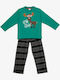 Minerva Set Top & Bottom Kids Winter Cotton Pyjamas Green