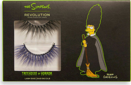 Revolution Beauty The Simpsons X Bat Your Lashes Lash Duo Вежди Черни с Лепило