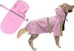 Imports Pink Waterproof Dog Coat with Hood with 85cm Back Length