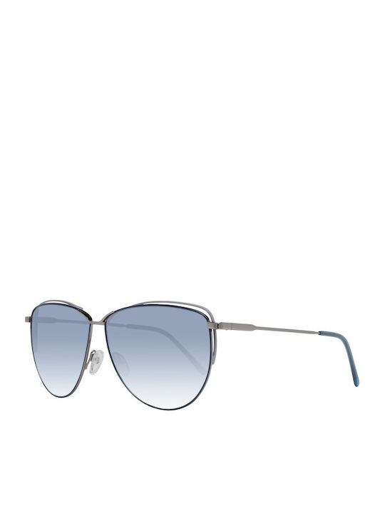 Rodenstock Sonnenbrillen mit Silber Rahmen und Blau Verlaufsfarbe Linse R1430 C
