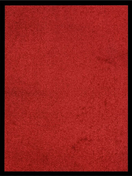 vidaXL Fußmatte Teppich mit rutschfester Unterlage Red 40x60cm