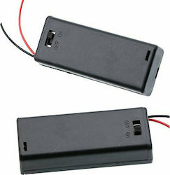 Haitronic 2xAAA Plastic Battery Case Holder 2 x 1.5V with Cover and Switch