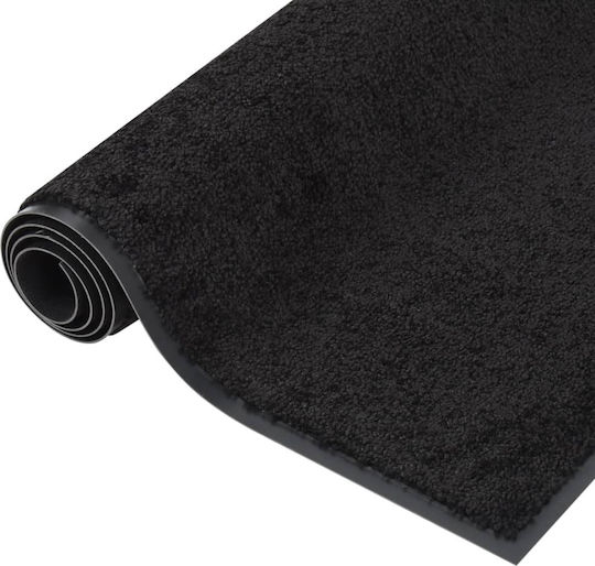vidaXL Entrance Mat Carpet with Anti-slip Backing Black 80x120cm