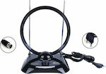 DVB-T-FD-O Indoor TV Antenna (with power supply) Black Connection via Coaxial Cable