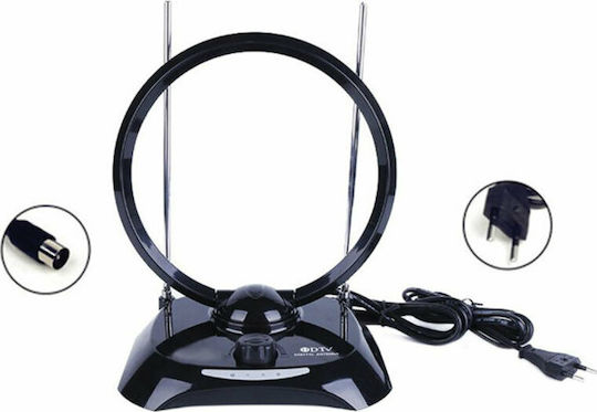 DVB-T-FD-O Indoor TV Antenna (Requires Power Supply) Black