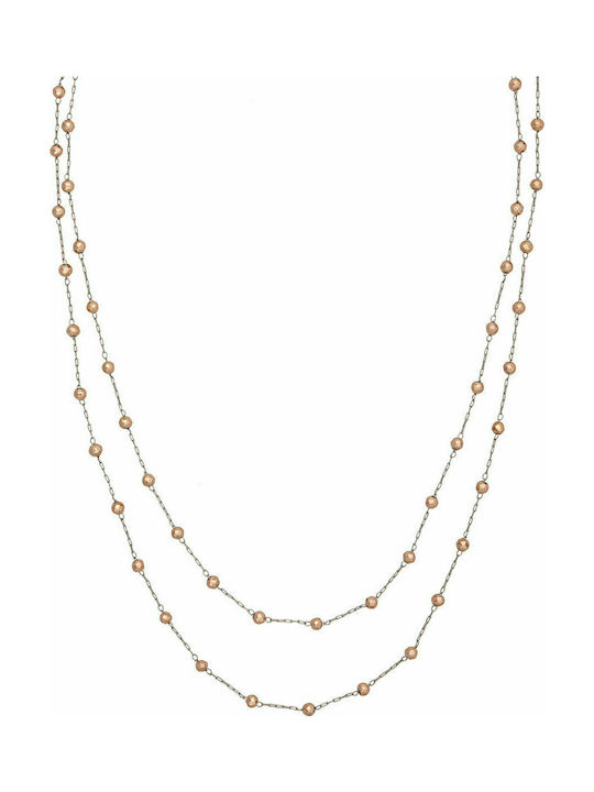 Excite-Fashion Necklace Double from Gold Plated...