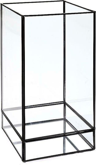 Iliadis Decorative Space made of Glass Black 16x16x30cm 1pcs