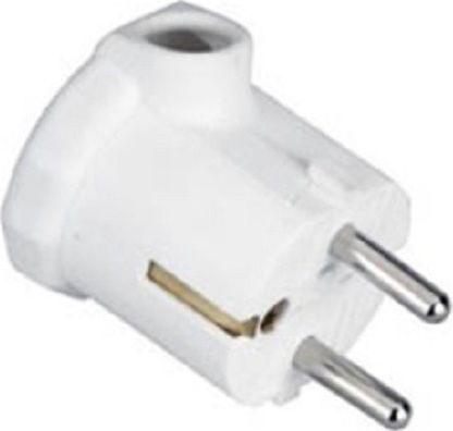 Male Schuko Plug Corner White