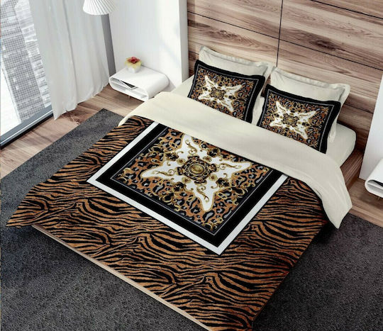 Makis Tselios Home Комплект Пухено Куинсайз 220x240бр Asia Бежов 3бр 350 г/м²Gsm
