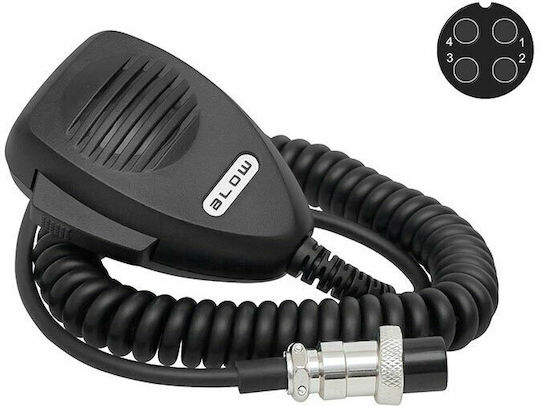 Blow 4PIN DM-24-114 Μικρομεγάφωνο Ασύρματου Πομποδέκτη Συμβατό με Alan 109 / 100+ / 102 / Uniden 510 & 520 / ΜΚ3 / Tiger 27 / 550 ΤΤΙ
