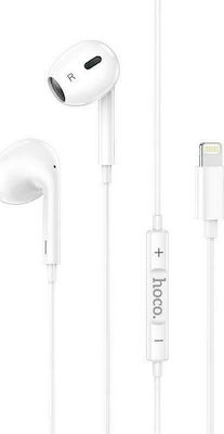 Hoco M1 Max In-ear Handsfree με Βύσμα Lightning Λευκό