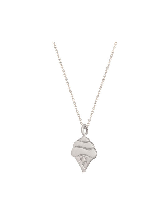 Silver plated Ice Cream necklace