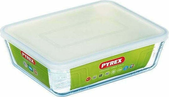 Pyrex C&F Cutie pentru Mâncare Sticlă Alb Potrivit pentru Cuptor cu Microunde 4200ml 1buc