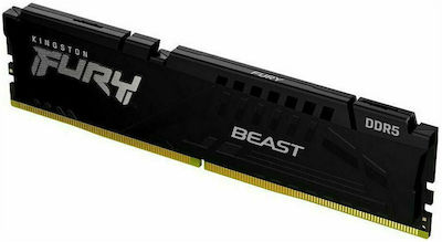 Kingston Fury Beast 32GB DDR5 RAM με 2 Modules (2x16GB) και Ταχύτητα 5200 για Desktop (KF552C40BBK2-32)