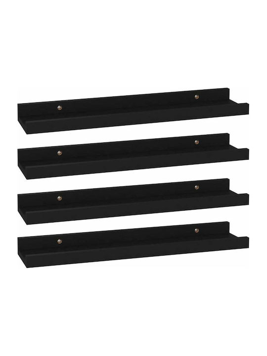 Regale Wand Black Velvet-Black Metal 4Stück 40x...