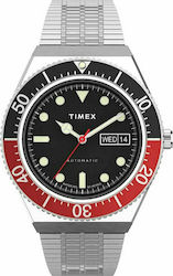 Timex Reissue Ρολόι Αυτόματο με Μεταλλικό Μπρασελέ σε Ασημί χρώμα