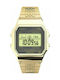 Timex T80 Digital Uhr Chronograph Batterie mit Gold Metallarmband