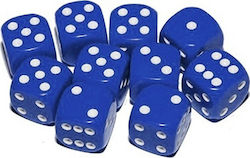 Plastic Dice Blue 1x1cm 10pcs