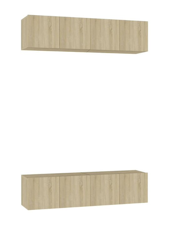 Shelves Wall Sonoma 4pcs 60x30x30cm