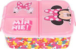 Stor Minnie Mouse Πλαστικό Παιδικό Δοχείο Φαγητού Ροζ Μ19.5 x Π16.5 x Υ6.7εκ.