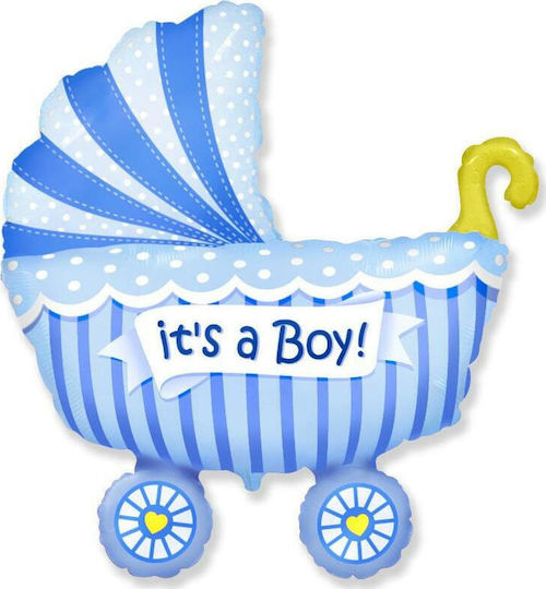 Balloon Foil Jumbo Boy Birth Blue Buggy Boy 89cm