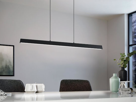 Eglo Simolaris Z Pendant Light Black Rail 122x5.5x110cm