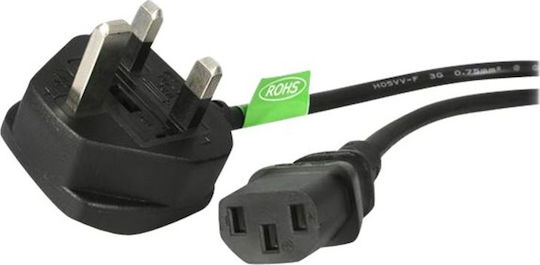 StarTech - IEC C13 Cable 3m Μαύρο PXT101UK3M