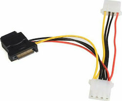 StarTech Molex cu 4 pini - 15-Pin Sata Cablu 0.15m Multicolor (LP4SATAFM2L)