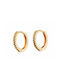 Oxzen Γυναικεία Σκουλαρίκια Κρίκοι από Ασήμι Επιχρυσωμένα Με Πέτρες