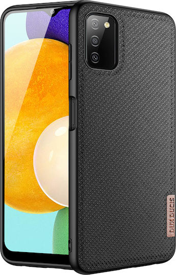 Dux Ducis Fino Umschlag Rückseite Kunststoff / Stoff Schwarz (Galaxy A03s)