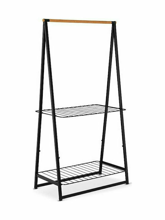 Brabantia Floor Garment Rack made of Metal Black 99.5x57x190cm