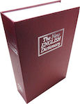 Βιβλίο Χρηματοκιβώτιο Με Κλειδαριά The New English Dictionary Κόκκινο 19x11.5x5.4cm