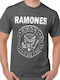 Pegasus Ramones Seal Distressed T-shirt Γκρι Βαμβακερό