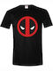 Timecity Deadpool Logo T-shirt Schwarz TS001POOL-S