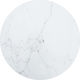 vidaXL Round Table Surface made of Glass White 30x30cm 322245 1pcs