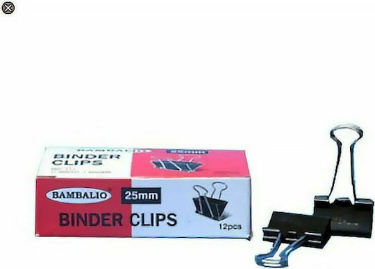 Cleme Metalice Bambalio 25mm Negre 12buc