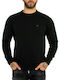 Darious 1855 Herren Langarm-Pullover Schwarz