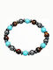 Men's Bracelet 8mm With Metallic Beads