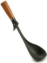 BigBuy Deep Spoon Sauce Wooden Gray 11cm 1pcs